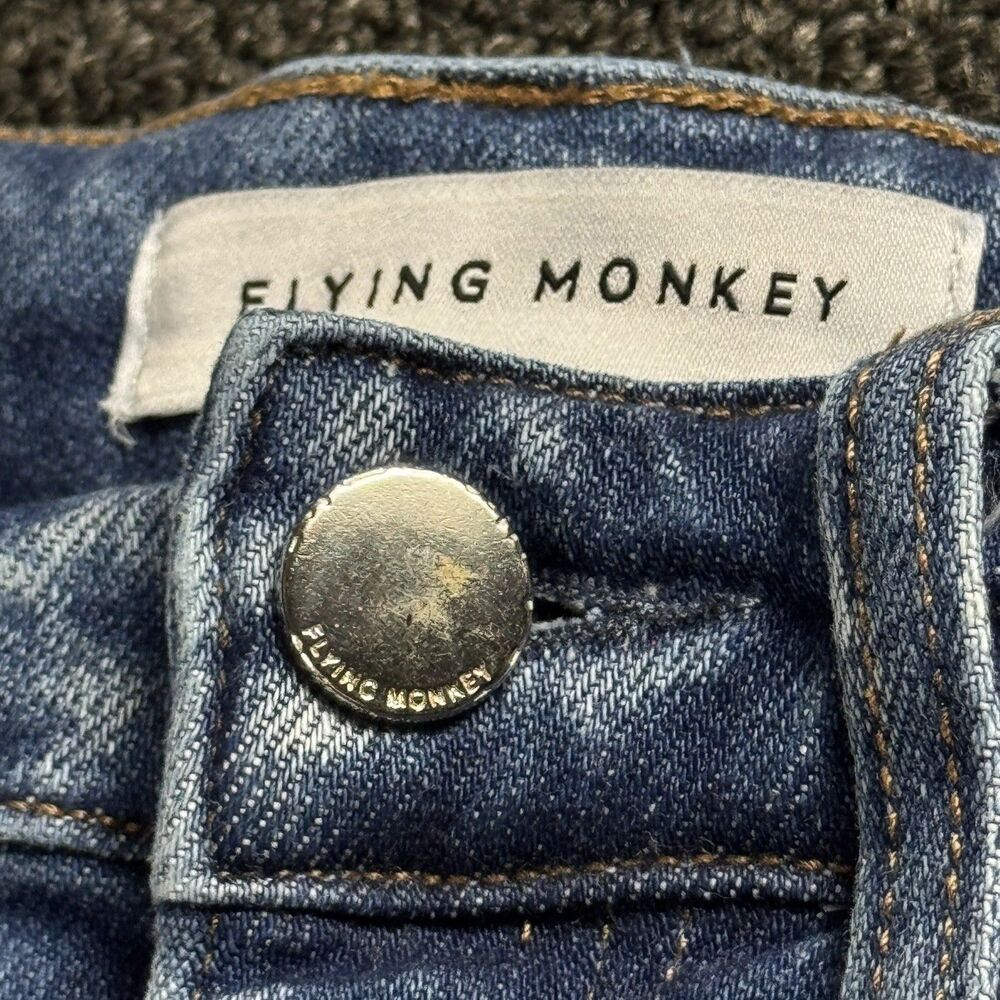 Flying Monkey High Rise Raw Hem Skinny Jeans Women's Size 26 - Picture 8 of 13